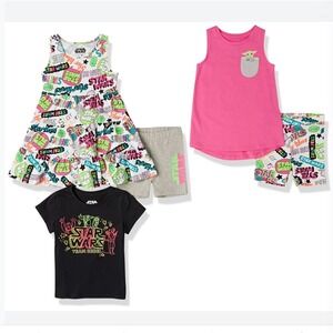 New Disney Star Wars Girls 5 Piece Mix & Match Set Size Medium 8